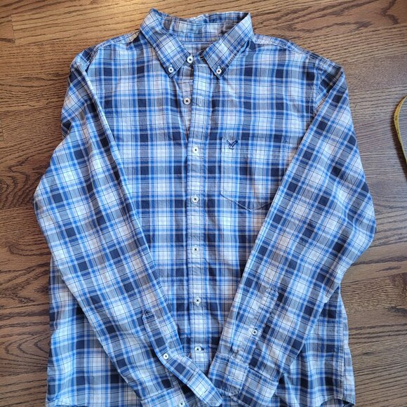Lot of 3 American Eagle Button Down Shirts Size Large AE L - Picture 3 of 14